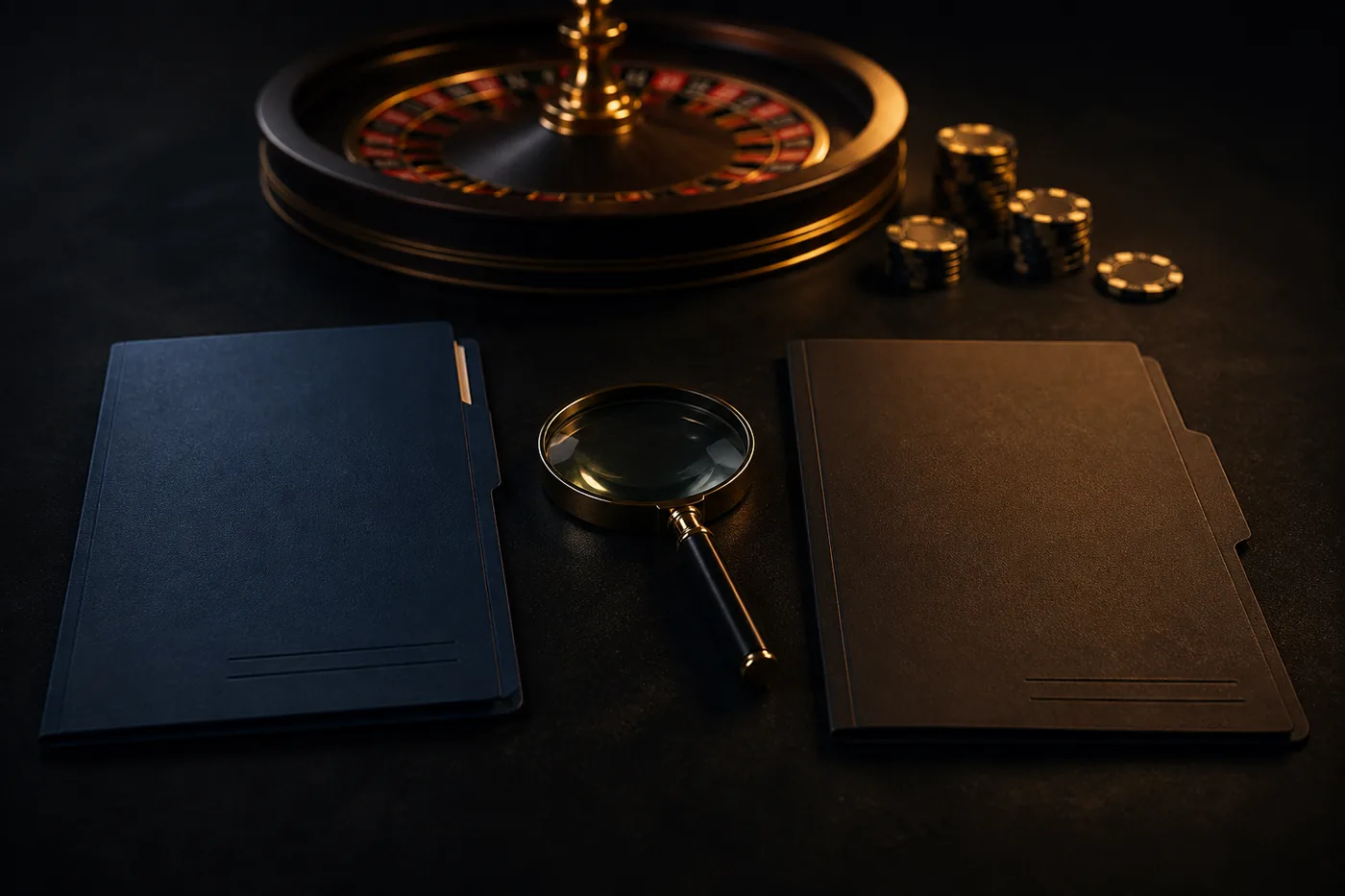 ক্যাসিনো-সম্পর্কিত আইন ও license material আলাদা করে দেখার প্রতীকী দৃশ্য